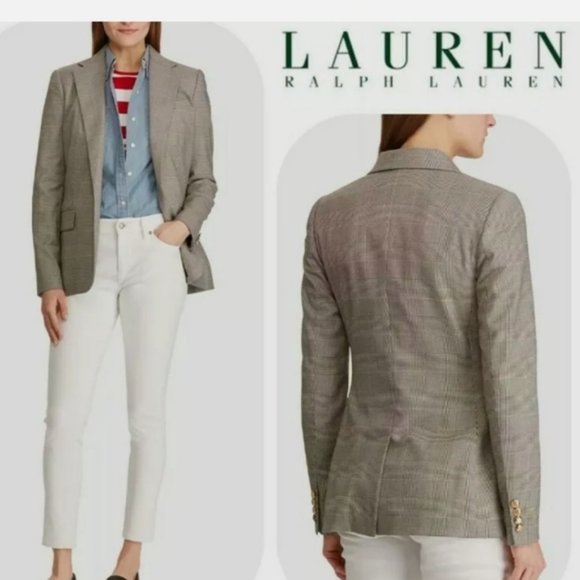 Ralph Lauren glen plaid blazer size 14 - Picture 8 of 15